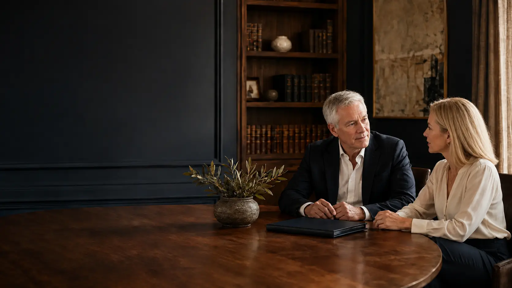 A private insurance planning conversation in a quiet Ontario office